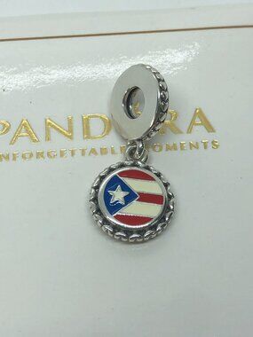 ✨🔥Pandora Puerto Rico Flag Exclusive Dangle Charm